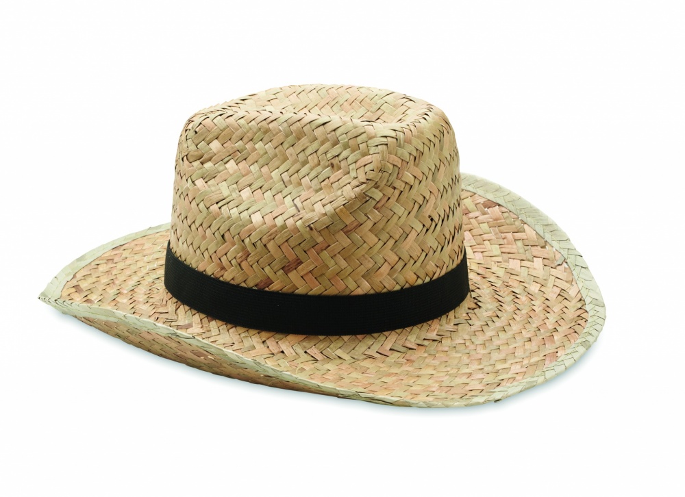 Logo trade promotional item photo of: Natural straw cowboy hat