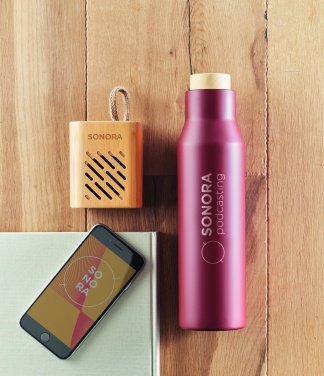 Logo trade promotional item photo of: 3W Bamboo wireless speaker