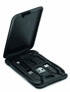 Logo trade advertising products picture of: 3 in 1 Cable with phone stand