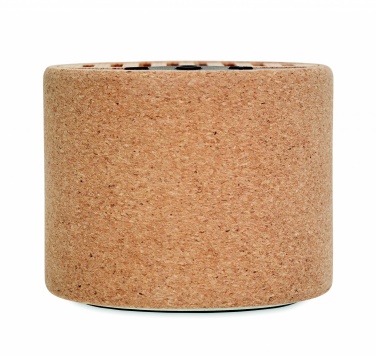 Logo trade advertising products image of: Round cork wireless speaker