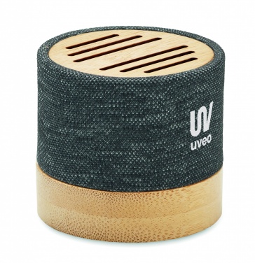 Logo trade promotional items picture of: Bamboo RPET wireless speaker