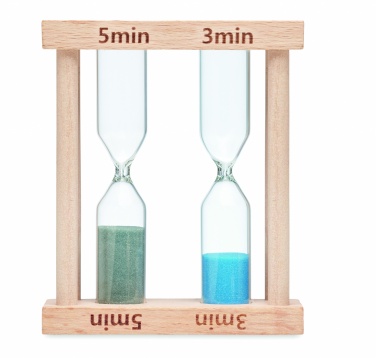 Logotrade promotional item image of: Set of 2 wooden sand timers