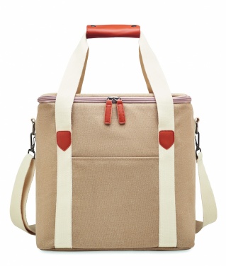 Logo trade promotional giveaways image of: Large cooler bag canvas 450gr/m