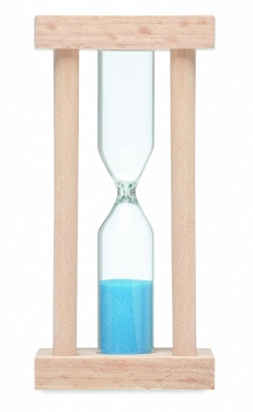 Logo trade promotional item photo of: Wooden sand timer 3 minutes