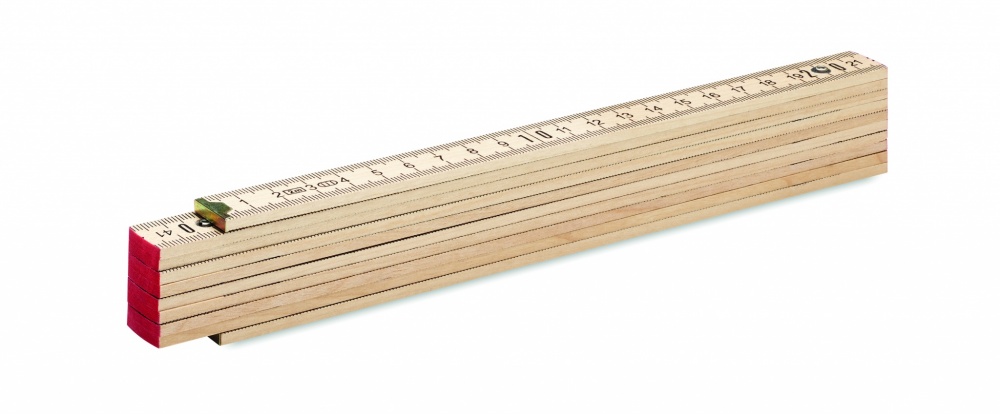 Logo trade promotional item photo of: Carpenter ruler in wood 2m