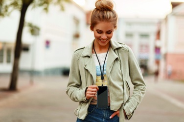 Logotrade promotional merchandise image of: RPET Phone holder lanyard