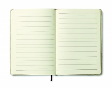 Logo trade promotional giveaways image of: A6 canvas notebook lined