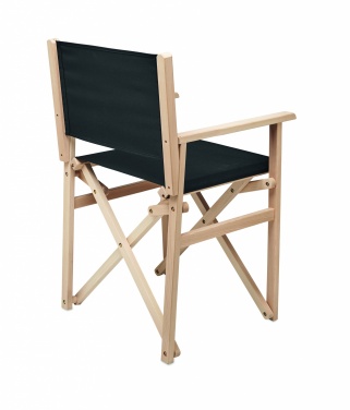 Logo trade corporate gifts image of: Foldable wooden beach chair