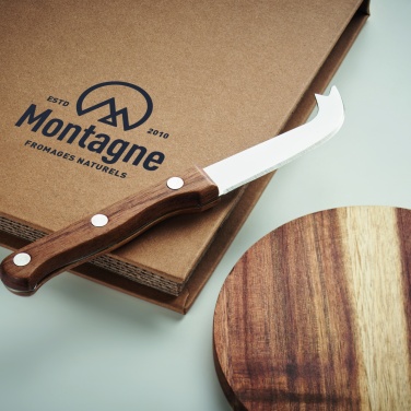 Logo trade business gifts image of: Acacia cheese board set Dresden