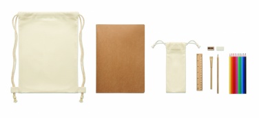 Logo trade business gifts image of: Kids drawing set in drawstring