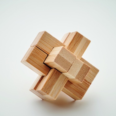 Logo trade corporate gifts picture of: Bamboo brain teaser puzzle