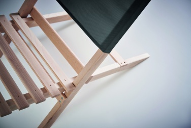Logo trade promotional giveaways image of: Foldable wooden beach chair