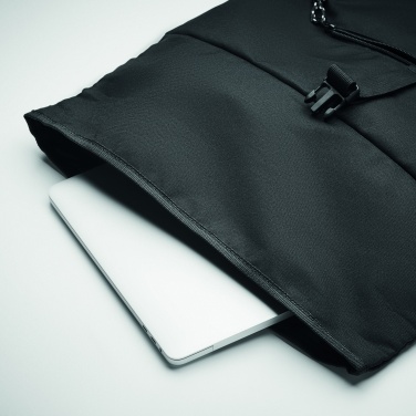 Logo trade promotional products image of: 600D RPET rolltop backpack