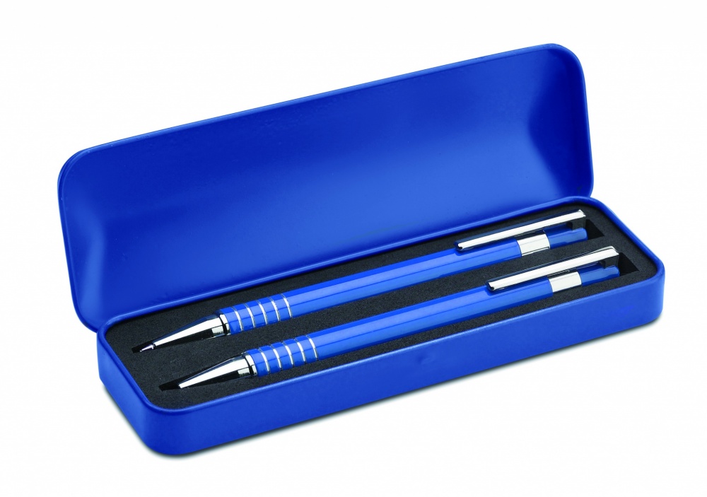 Logotrade promotional gift picture of: Ball pen set in metal box