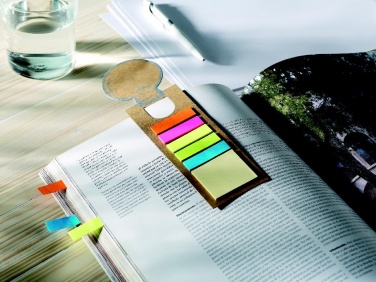 Logo trade promotional products image of: Bookmark with sticky memo pad
