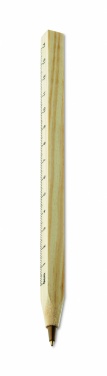 Logotrade business gift image of: Wooden ruler pen