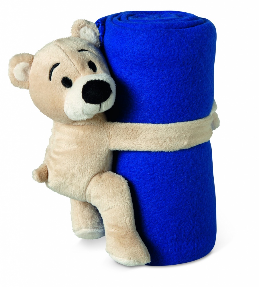 Logo trade promotional products picture of: Fleece blanket with bear