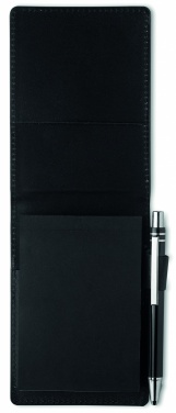 Logo trade corporate gifts picture of: A7 notepad in PU pouch w/pen