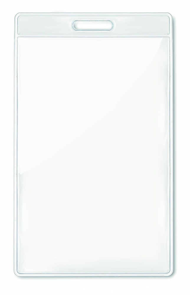 Logo trade promotional products image of: Transparent badge 7.5cmx12.5cm