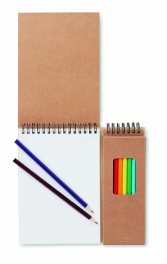 Logo trade promotional items image of: Colouring set with notepad