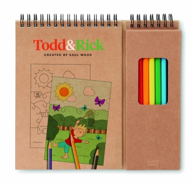 Logo trade promotional items picture of: Colouring set with notepad
