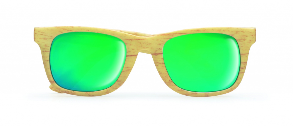 Logo trade promotional merchandise photo of: Wooden look sunglasses MAARDU