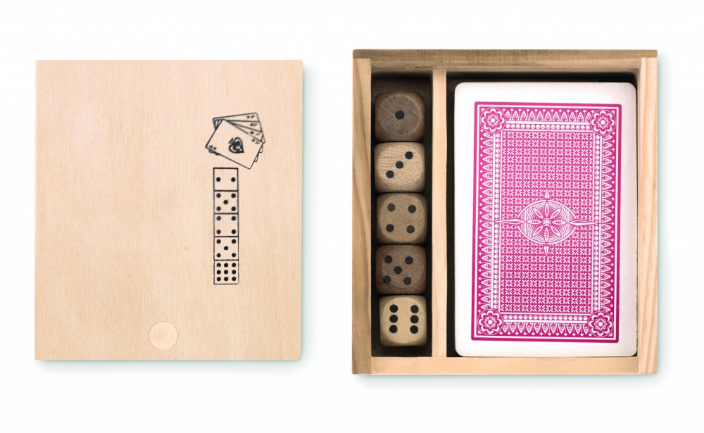 Logotrade business gift image of: Cards and dices in box