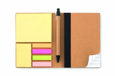 Logo trade promotional items image of: Notebook w/pen & memo pad
