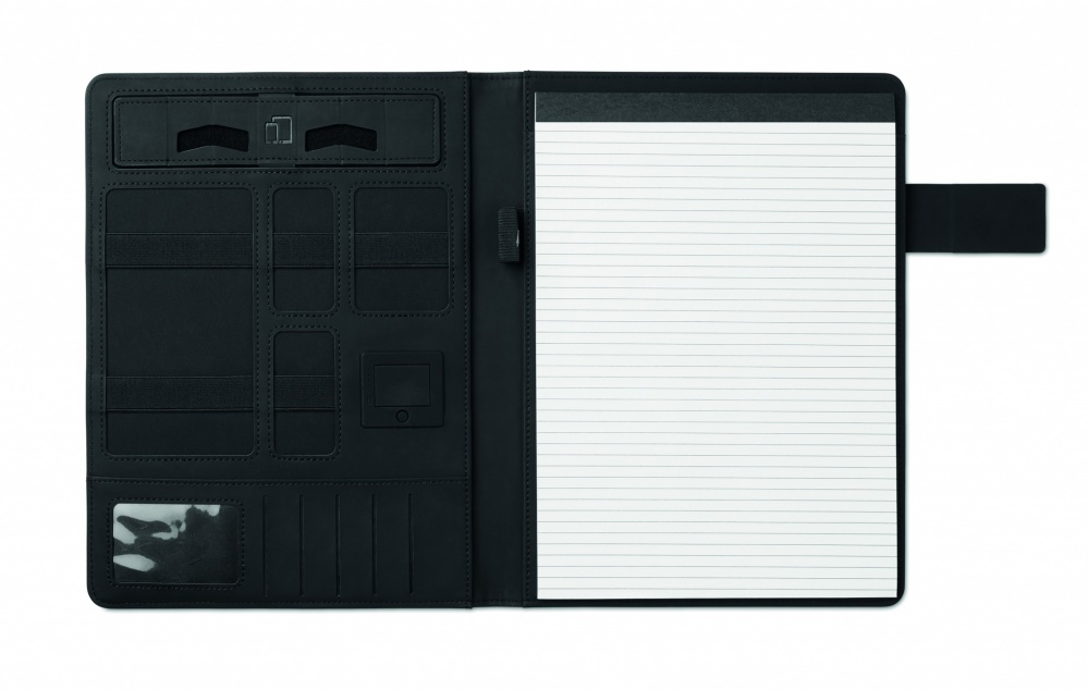 Logo trade advertising products picture of: A4 folder with power bank