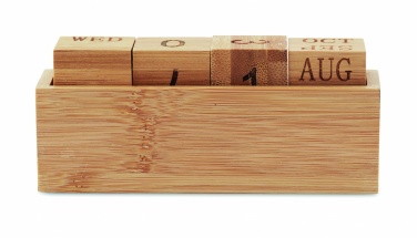 Logo trade promotional merchandise photo of: Bamboo calendar