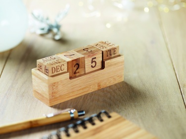 Logo trade corporate gift photo of: Bamboo calendar