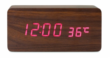 Logo trade promotional item photo of: LED clock/5W wireless charger