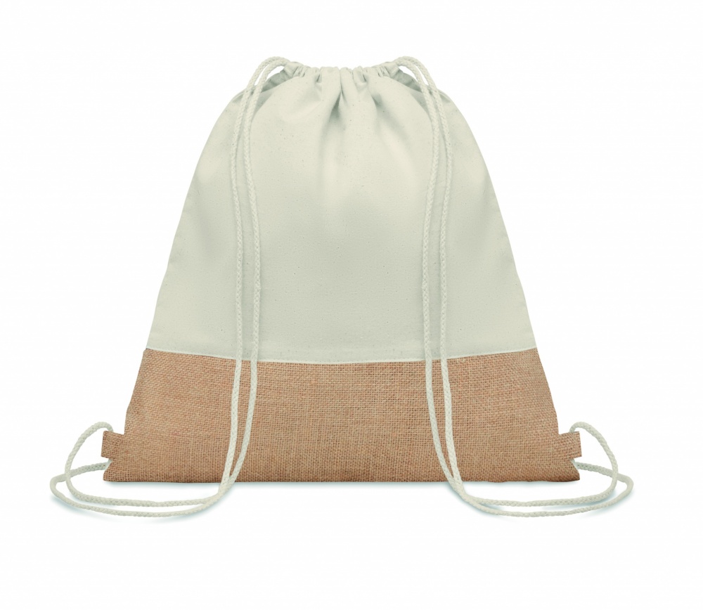 Logotrade corporate gift image of: Drawstring bag w/ jute details