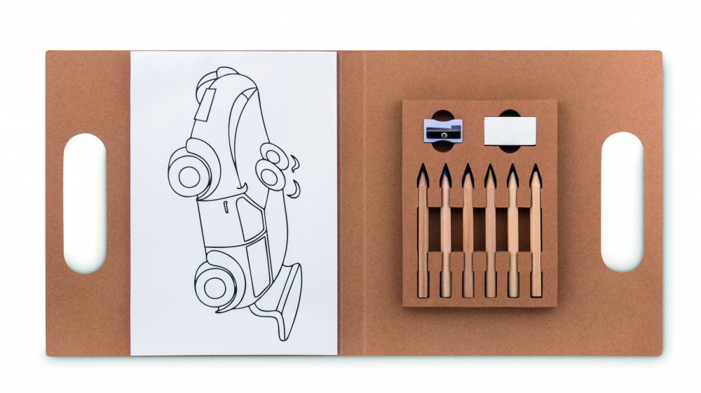 Logo trade promotional products picture of: Colouring set with 6 pencils