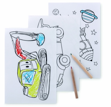 Logo trade advertising products image of: Colouring set with 6 pencils