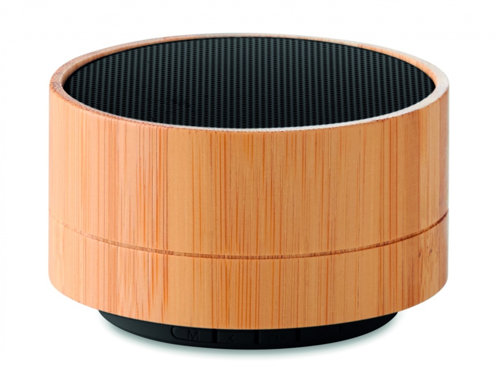 Logo trade promotional gifts image of: 3W Bamboo wireless speaker
