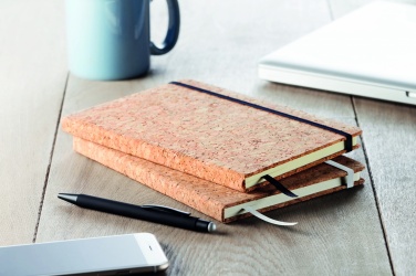 Logo trade promotional gift photo of: A5 cork notebook 96 lined