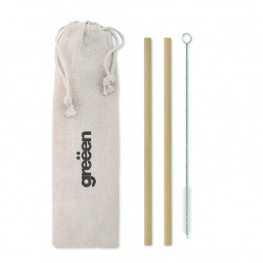 Logotrade promotional merchandise picture of: Bamboo Straw w/brush in pouch