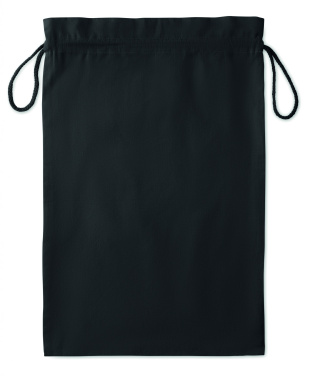 Logo trade promotional product photo of: Large Cotton draw cord bag black