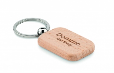 Logo trade promotional items picture of: Rectangular wooden key ring Bauska