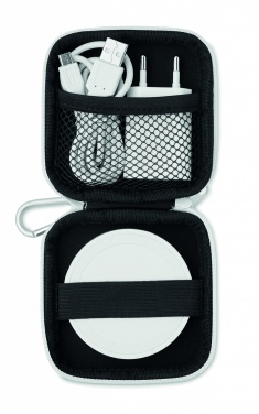 Logo trade promotional products image of: Wireless charger travel set