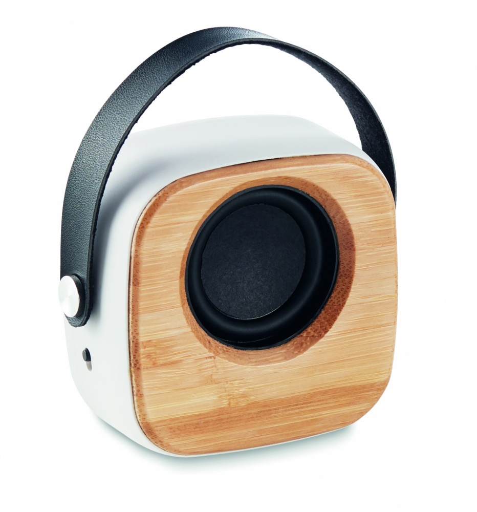 Logotrade promotional product picture of: Speaker 3W with bamboo front side