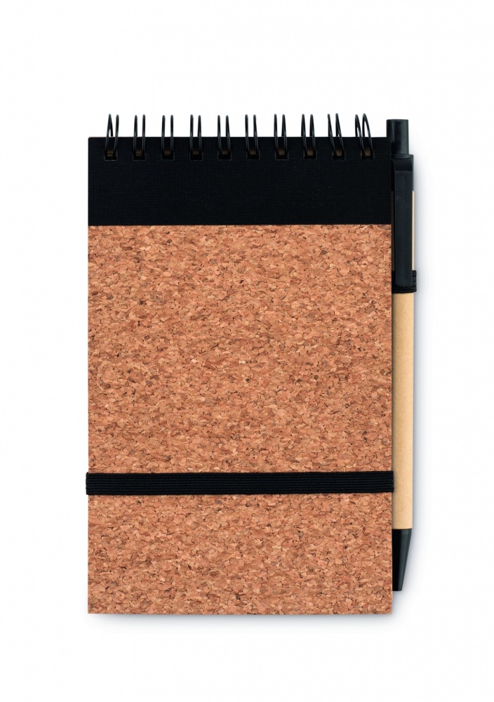 Logotrade promotional item image of: A6 Cork notepad with pen