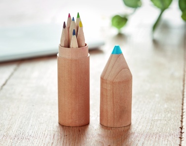 Logo trade corporate gifts image of: 6 pencils in wooden box