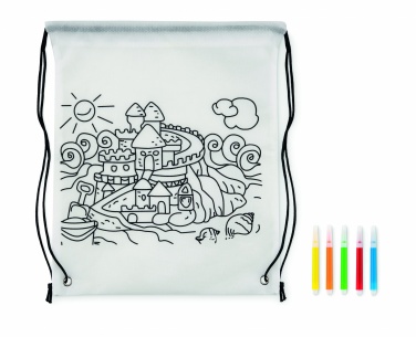 Logotrade corporate gift picture of: Non woven kids bag with pens