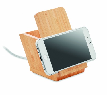 Logo trade promotional products image of: Wireless charger pen holder 5W BAICOI