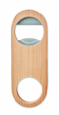 Logo trade promotional giveaways image of: Oval Bamboo bottle opener VALBAMPER