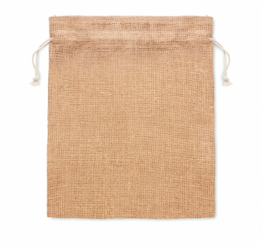 Logo trade promotional product photo of: Small jute gift bag 14 x 22 cm