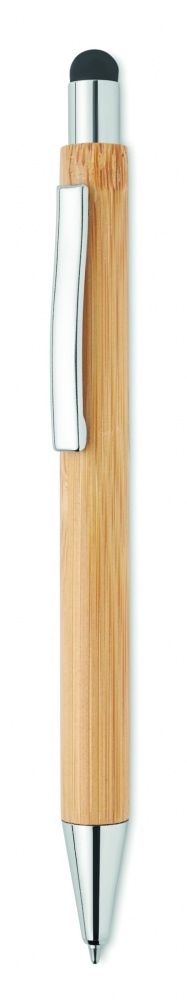 Logo trade promotional giveaways image of: Bamboo ballpoint pen with blue ink