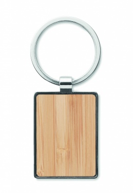 Logotrade promotional gifts photo of: Rectangular key ring bamboo WEST